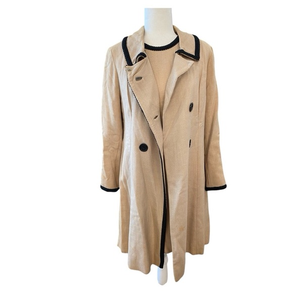 Jane Justin For Don Sophisticates Vintage 1960s Dress And Over Coat Size Small - Picture 4 of 16